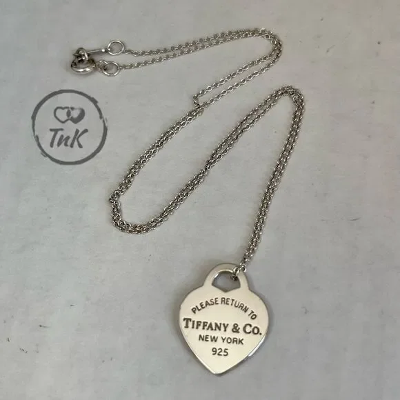 Tiffany & Co. Sterling Silver Small “Return To Tiffany” Heart Charm Tag Pendant - Picture 14 of 16
